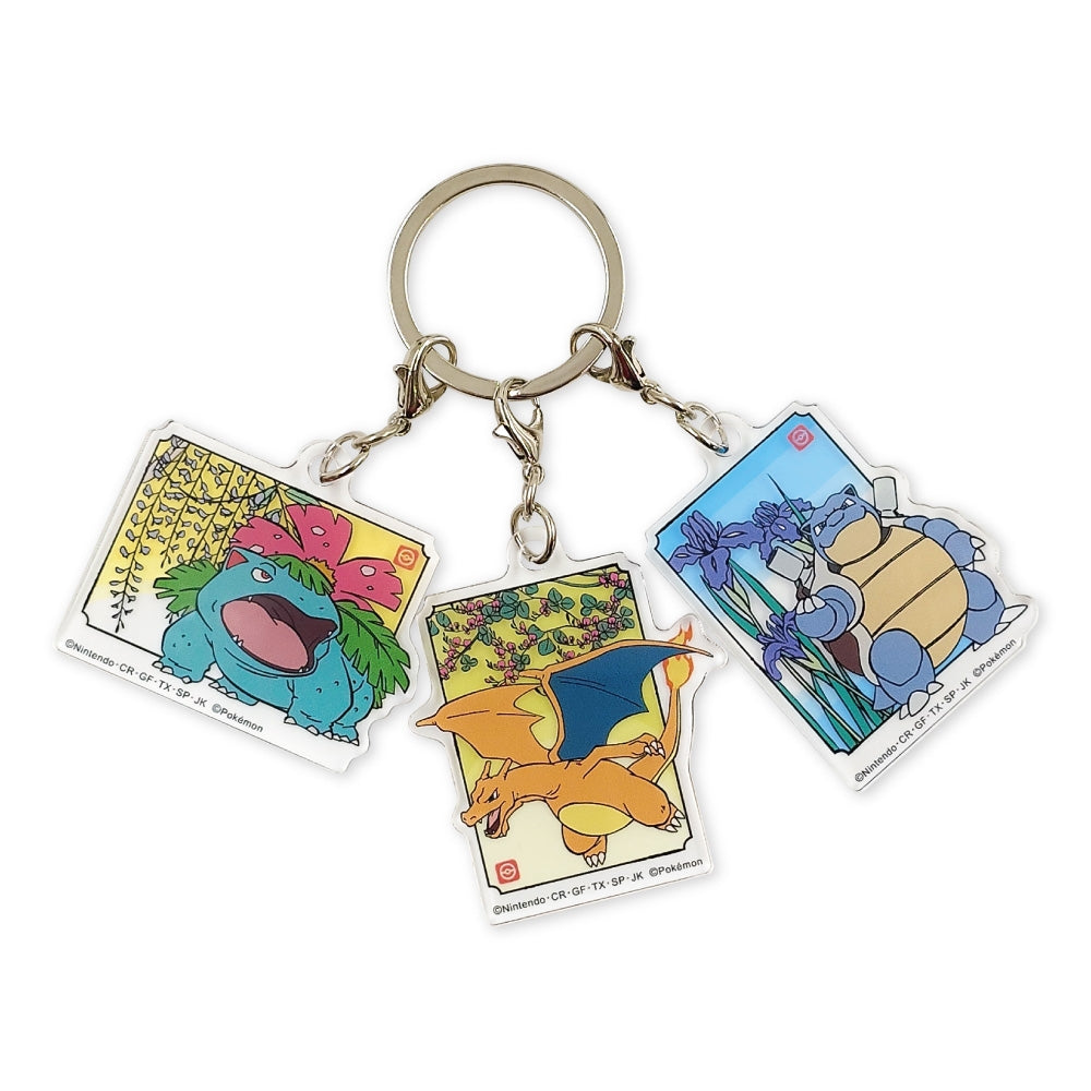 Acrylic Pokémon Keychain Set: Japanese Pattern (Styles Vary)