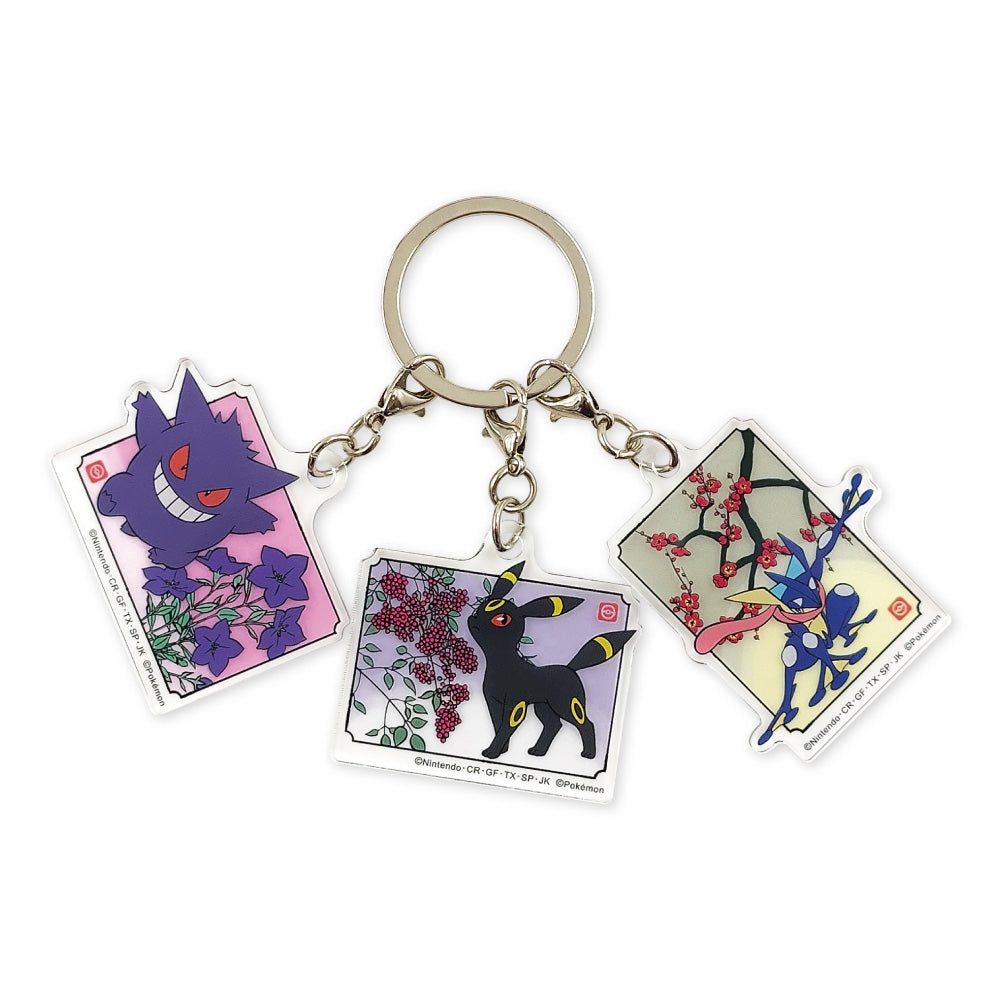 Acrylic Pokémon Keychain Set: Japanese Pattern (Styles Vary)