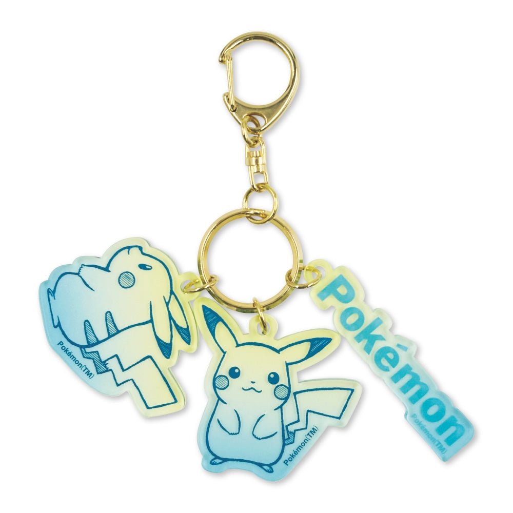 Acrylic Pokémon Keychain Set: Gradient Pikachu