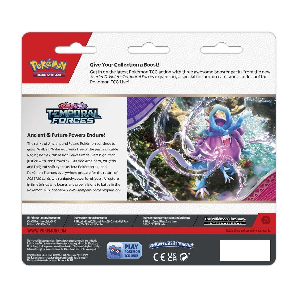 Pokémon TCG: SV5 Temporal Forces 3-Pack Blister
