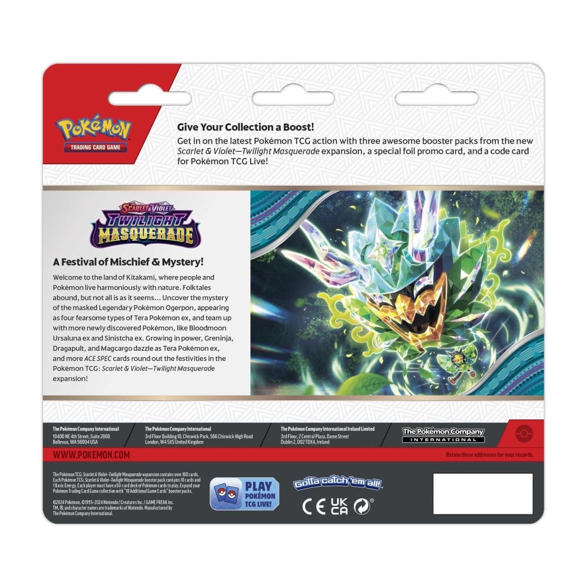 Pokémon TCG: SV6 Twilight Masquerade 3-Pack Blister
