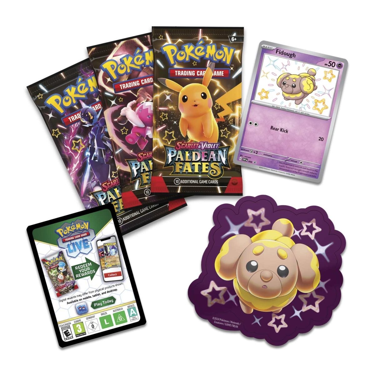 Pokémon TCG: SV4.5 Paldean Fates 3-Pack Blister (Styles vary)