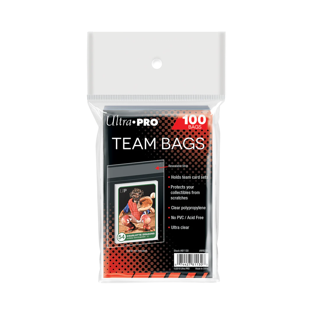 Ultra Pro Team Bags Resealable Sleeves 100ct