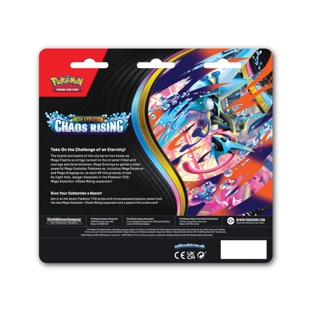 (Release: 05/22) Pokémon TCG: ME4 Chaos Rising 3-Pack Blister
